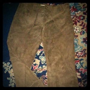 Genuine leather/suede pants